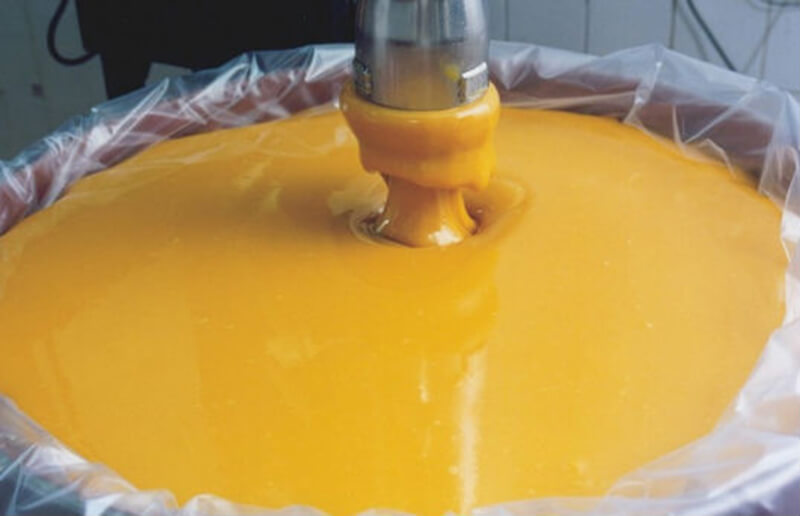 orange concentrate in a processing house