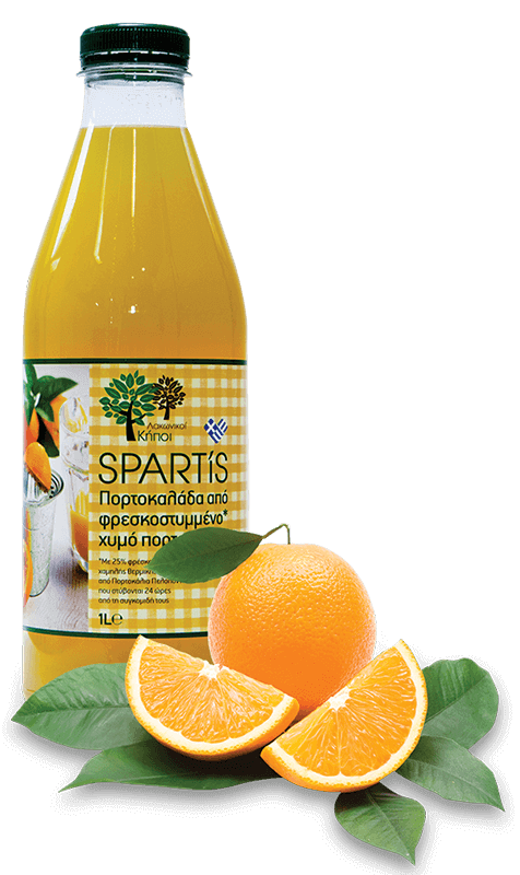 bottle of Spartis fresh orangeaid