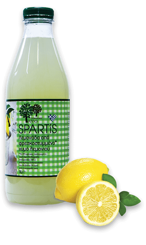 bottle of Spartis fresh lemonaid