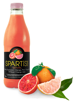 bottle of Spartis grapefruit juice