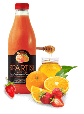 bottle of Spartis multifruit juice