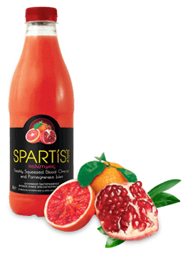 bottle of Spartis pomegranate juice